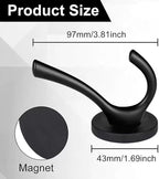 YUANQIAN Magnetic Wreath Hanger, Heavy Duty Magnets with Hook for Refrigerator, Christmas Decoration Magnetic Hooks for Metal Front Door, Cruise Hook Hanger for Hanging Cabins Grill (D43-U-4 Hook)