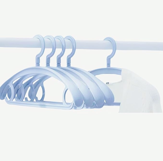 10 Pack Heavy Duty Coat Hangers 25lb Load Capacity Swivel Suit Clothes Hanger Wide Shoulder Jacket Hangers Thick Large Oversize Non Slip Coat Hanger (Blue)