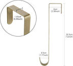 Norgail 2 Pack 12 Inches Heavy Duty Bronze Metal Door Wreath Hanger(20 lbs Capacity), Over The Door Utility Hook for Wreath, Christmas Ornament, Backpack, Handbag or Welcome Sign