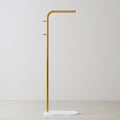 Freestanding Clothing Rack with Marble Base,Modern Garment Rack for Small Spaces,Sturdy Metal Coat Rack with Hooks,Clothes Rack for Hanging Clothes in Bedroom,Closet,Entryway (gold)