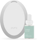Pura Home Mini Fragrance Diffuser for Small Spaces Adjustable Smart Home Device with LED Light & Automatic Vial Detection - Includes 1 Scent Refill - Linens & Surf