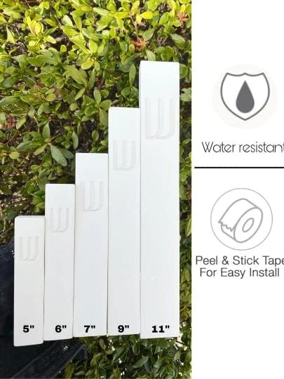 A&S Mezuzot Modern Concrete Mezuzah Case with Scroll, Easy Peel and Stick Mezuza (Ivory+ Engraved Shin, 5 Inches)