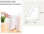 Acrylic Magazine Holder, 2 PCS File Magazine & Book Storage Rack for Office Desk, Clear Book Organizer with 3pcs Silicone Automatic Bookmarks