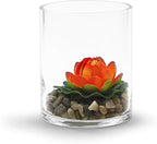 WGV Cylinder Vase Bulk, Diameter 5", Height 6", Clear Glass Floral Planter Container, Floating Candle Holder for Wedding Party Event Home Office Decor, 12 Pieces