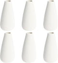 YANLING 6 Pack Small White Vase for Home Decor, 5 inch Modern Ceramic Vases for Pampas Grass, Boho Vase White Vases for Dried Flowers, Wedding Dinner Table Party