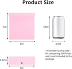 Fixwal Pink Shelves, 5x5 Inches Small Wall Shelf Set of 4, Rustic Wood Floating Wall Mounted Shelves for Bedroom, Living Room, Kitchen, Bathroom Decor (Pink)