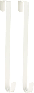 Wreath Hanger for Front Door, Slim Over The Door Hook, Easy to Use and Reusable Holiday Wreath Holder for Christmas, Thanksgiving, Halloween and Daily Décor (15" White, 2)