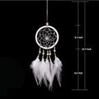Dream Catchers for Cars Rear View Mirror, Small White Feather Dream Catcher Wall Hanging Decorations Car Charm Ornament