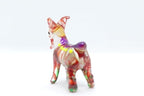 Goat Tiny Figurines Animals Hand Blown Color Glass Art Collectible Gift Home Décor (Multi-Red)