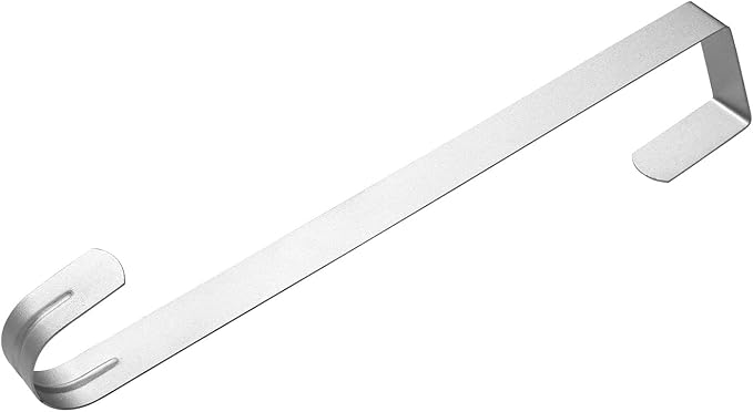 Sattiyrch 12" Wreath Hanger for Front Door,Steel Over The Door Hanger Hook,Wreath Door Hanger (Silver,1)
