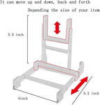 Artliving Two Part Adjustable Clear Acrylic Plastic Display Stand Easel (set of 5)