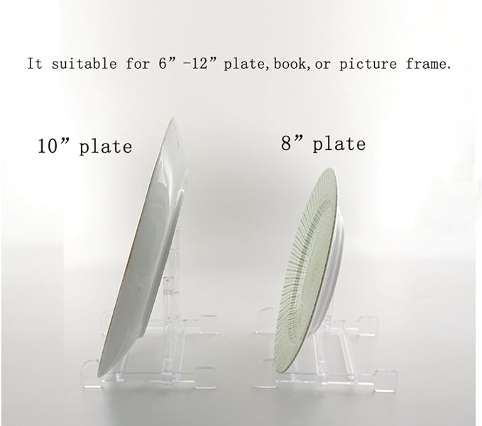 Artliving Two Part Adjustable Clear Acrylic Plastic Display Stand Easel (set of 5)