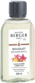 Maison Berger - Amber's Sun - Air Freshener - Fragrance Refill for Reed Sticks and Ceramic Diffuser - 6.76 Fluid Ounces - 200 Milliliters