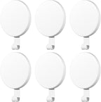Jetec 6 Pcs Magnet Hooks Magnetic Wreath Hanger Wreath Holder for Fridge Refrigerator Metal Door Glass Door Surfaces Keys Kitchen Home Christmas Party Hanging Supplies Decoration(White,2.7 Inch)