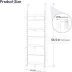 SWTYMIKI Over Door Hat Organizer - 4 Tier Metal Adjustable Wall Mounted Hat Rack with 12 Hooks Design, Hanging Baseball Cap Organizer Storage Holds up to 36 Caps for Door, Bedroom, Closet