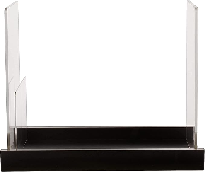Patented Comic Book Storage Holder – Wooden & Acrylic Display Box/Case for Collectors – Organizer for Comics, Magazines & Books – Holds 150 Issues, 14.5x8 in (Black)