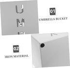 Metal Umbrella Stand Storage Bucket Multi-functional Umbrella Holder for Entryway Sturdy Indoor Organizer for Magazines and Walking Sticks Stylish and Practical Design