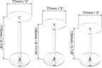 QWORK Round Acrylic Display Stand, 2 Sets Premium Clear Round Riser Stands