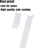 GameXcel 2 Pcs 15" Wreath Hanger for Front Door - Large Wreath Metal Hook for Christmas Wreath Over The Door Hanger - White