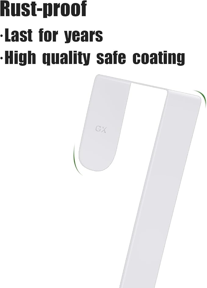 GameXcel 2 Pcs 15" Wreath Hanger for Front Door - Large Wreath Metal Hook for Christmas Wreath Over The Door Hanger - White