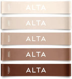 ALTA Mini Loop Bands for Exercise - Premium Durable Latex - Small Resistance Bands for Women, Booty Bands for Working Out, Leg Stretch Loops for Physical Therapy, Pilates Exercise Mini Bands Set