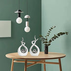 Norrclp Home Decor Modern Abstract Art Ceramic Statue Table Decorations for Dining Room Living Room Office Centerpiece