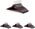 Amazon Basics Durable Wooden Suit Clothes Hangers - Cherry (Pack of 80)