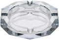 Crystal Glass Ashtray, Octagon Ash tray Cigar Cigarettes Ashtray Holder Office Home Desktop Tabletop Decoration,Crystal Clear