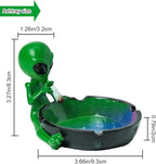 Alien Smoking Ashtray, Galaxy Inspired Alien Smoking Ashtray 4 inches, Multicolor (Alien Ashtray)