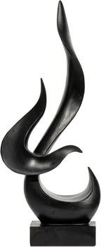 Gold Fire Flame Sculpture, Modern Abstract Resin Statue, Art Statue Home Decor for Living Room TV Stand Coffee Table Shelf Accents Decor.（Small）