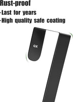 GameXcel 12" + 15" Wreath Hanger for Front Door - Large Wreath Metal Hook for Christmas Wreath Over The Door Hangers - 2 Pcs Black