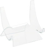 Plymor Clear Acrylic Double-Scoop Display Easel, 3.5" H x 3.875" W x 3.125" D (12 Pack)