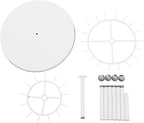 Floor Standing Belt Display, Tie Rack Floor Mounted Belt Hanger Belt Display Shelf Purse Hanger Stand Scarf Stand Adjustable Feet for Home, Boutiques, Clothing Stores, Retail Stores (White)