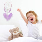 Dream Catchers Purple Dream Catcher Wall Decor for Bedroom Kids Girls Boys Birthday Gift Handmade Feather Hanging Ornaments