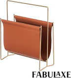 Fabulaxe Magazine Holder and Rack for Desktop, Home Office, Living Room, Waiting Areas, Farmhouse File Storage, Basket for Letters, Magazines, Books, Newspapers and Other Reading Materials 14-Inch