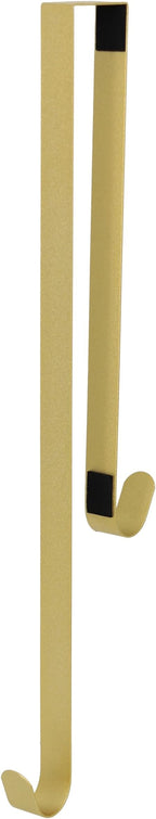 Haute Decor Dual-Sided Wreath Hanger (Textured Gold) - Hang Decorations on Both Sides of Your Door - Holds Even Heavy Decorations up to 20 pounds