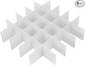 8pcs DIY Plastic Drawer Organizer Adjustable Drawer Dividers for Home Tidy Closet, Socks, Underwear, Office School Supplies, Kitchen Utensil Tools (White)