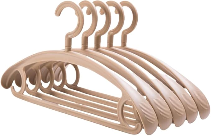 10 Pack Heavy Duty Coat Hangers 25lb Load Capacity Swivel Suit Clothes Hanger Wide Shoulder Jacket Hangers Thick Large Non Slip Hanger (Kahki)