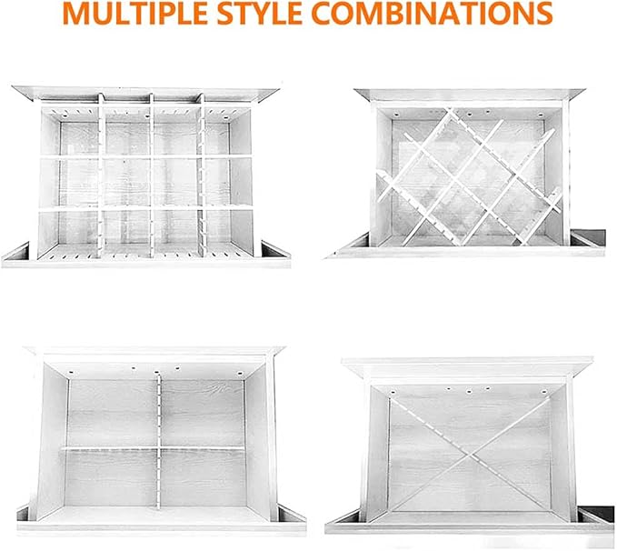 10Pcs Drawer Dividers, 15.75" x 3.55", Thick, DIY Organizer Separator, Large Adjustable Dresser Drawer Organizer for Clothes, Bedroom, Bathroom, Kitchen Cutlery, Desk, Office Storage
