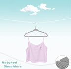 BAGAIL 50 Pack Kids Velvet Hangers 14 Inches Children's Clothes Hangers Non-Slip Baby Hangers for Infant/Toddler (Grey)