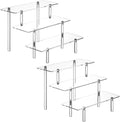 HENABLE 2PCS Acrylic Display Risers, 3 Tier Clear Cupcake Stand Risers, Organizer for Perfume, Funko POP, Food, Tabletop Use