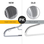 Coat Hangers, Pack of 50 Plastic Clothes Hangers, Space-Saving,Super Non-Slip,11lb Weight Capacity (Grey)