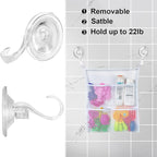 4 pack Suction Cup Heavy-Duty Hook，Large Clear Reusable Wreath Vacuum Hook，use for Windows Tiles Glass Smooth Doors and Mirrors to Hang Bags Coats Umbrellas kitchenware and Christmas Wreaths