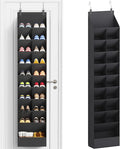 Lifewit 10 Tier Over the Door Shoe Organizer with 19 Large Deep Pockets, Fabric Hanging Shoes Shelf for Closet, Dorm Storage, Fit Up to 20 Pair Shoe Rack Holder for Sneakers, Boots, Black