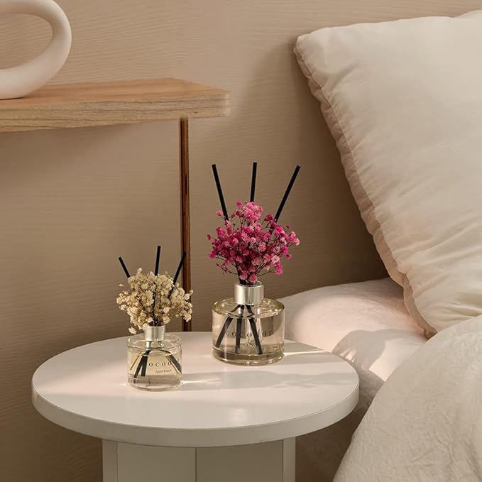 COCODOR Preserved Real Flower Reed Diffuser/Rose Perfume / 6.7oz(200ml) / 2 Pack/Reed Diffuser Set, Oil Diffuser & Reed Diffuser Sticks, Home Decor & Office Decor, Fragrance and Gifts