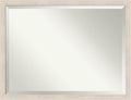 Amanti Art White Wall Mirror 33x43 Hardwood White Wash Narrow Rectangle Bathroom Mirror for Wall Decor Living Room, X-Large Country Rustic Wood Frame, Hangs Horizonally and Vertically, Bathroom Decor,