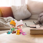 2pcs Long Leg Dolls Sculptures, Resin Shelf Sitters with Dangling Legs for Brother Sister Birthday Desktop, Tabletop, Shelf, Bookshelf Home Decor