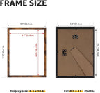 Giftgarden 8.5x11 Picture Frame Set of 18, Multi 8.5 by 11 Certificate Frames Bulk for Award Diploma Document Office Wall or Tabletop Display, Rustic Brown