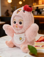 6" Hand-Painted Porcelain Face Doll with Acrylic Cotton Body, Small Ceramic Collectible Doll for Shelf & Desk Decor, Aesthetic Home Display, Collectors & Unique Birthday Gift (Pink)