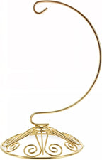BestPysanky Curved Gold Wire Swirl Base Ornament Stand Display 7 Inches (Taiwan)